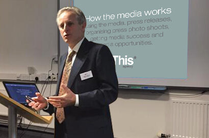 Picture of This agency's Oliver Mason presenting at Staffordshire Chamber of Commerce event
