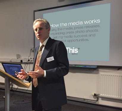 Oliver Mason Picture of This agency's Oliver Mason presenting at Staffordshire Chamber of Commerce event