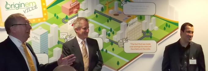 Originem-this Picture of joint presentation at Originem's office in Congleton